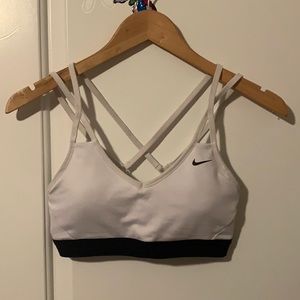 Nike white sports bra